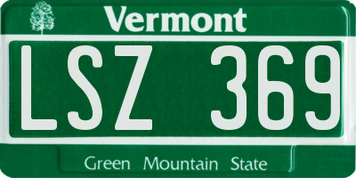 VT license plate LSZ369