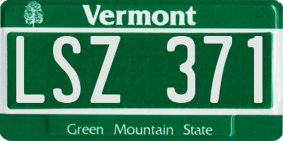 VT license plate LSZ371
