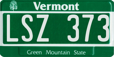 VT license plate LSZ373