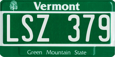 VT license plate LSZ379