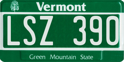 VT license plate LSZ390