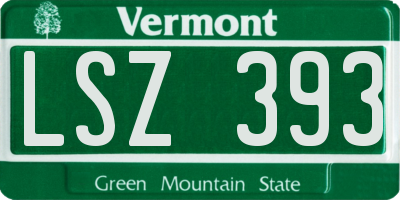 VT license plate LSZ393