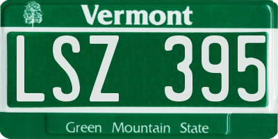 VT license plate LSZ395