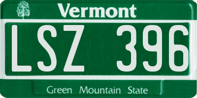 VT license plate LSZ396