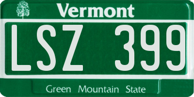 VT license plate LSZ399