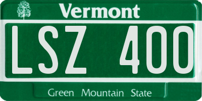 VT license plate LSZ400