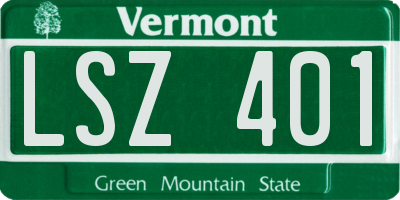 VT license plate LSZ401