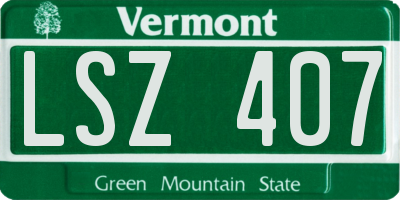 VT license plate LSZ407