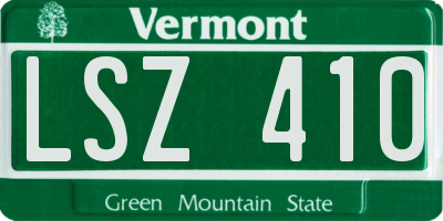 VT license plate LSZ410