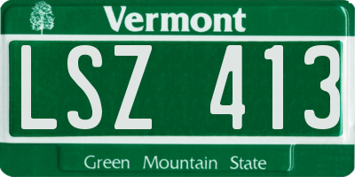 VT license plate LSZ413