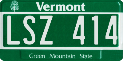 VT license plate LSZ414