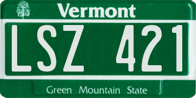 VT license plate LSZ421