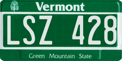 VT license plate LSZ428