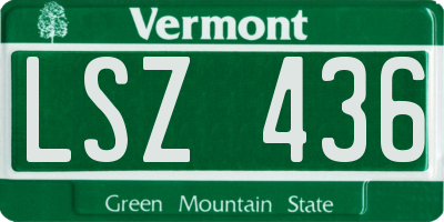 VT license plate LSZ436