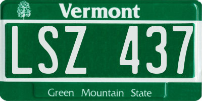 VT license plate LSZ437