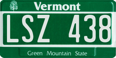 VT license plate LSZ438
