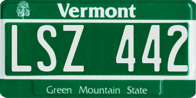 VT license plate LSZ442