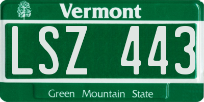 VT license plate LSZ443