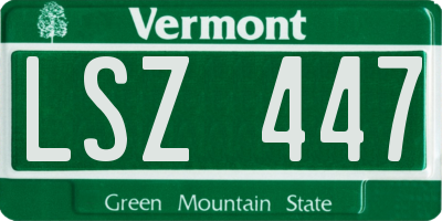 VT license plate LSZ447