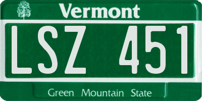 VT license plate LSZ451