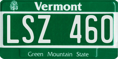 VT license plate LSZ460