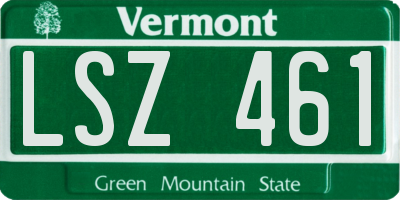 VT license plate LSZ461
