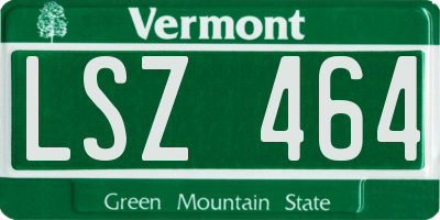 VT license plate LSZ464
