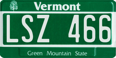VT license plate LSZ466
