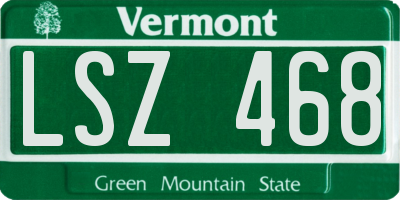 VT license plate LSZ468