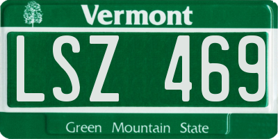 VT license plate LSZ469