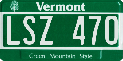 VT license plate LSZ470