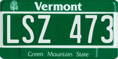 VT license plate LSZ473