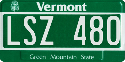 VT license plate LSZ480
