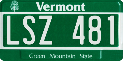 VT license plate LSZ481