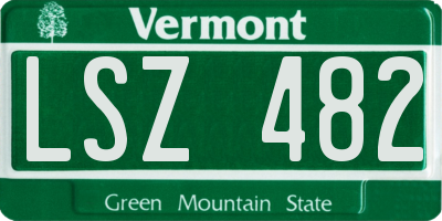 VT license plate LSZ482