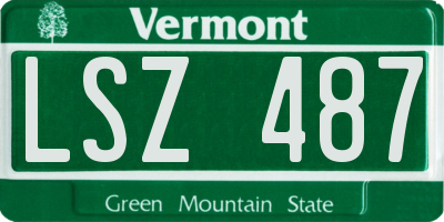 VT license plate LSZ487
