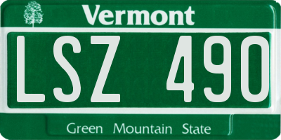 VT license plate LSZ490