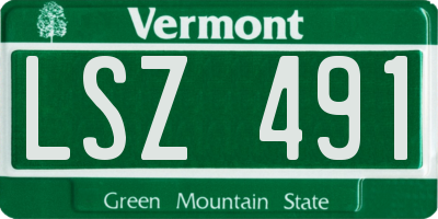 VT license plate LSZ491