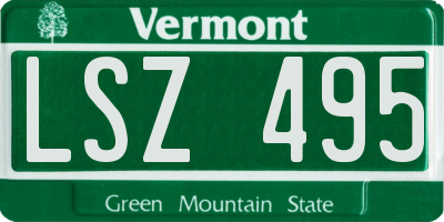 VT license plate LSZ495