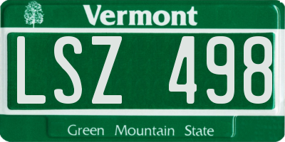 VT license plate LSZ498