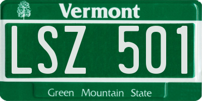 VT license plate LSZ501