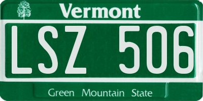 VT license plate LSZ506