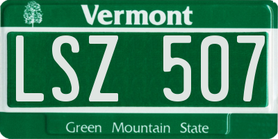 VT license plate LSZ507