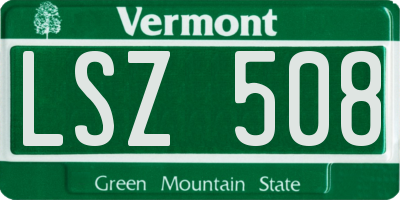 VT license plate LSZ508