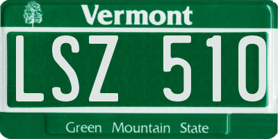 VT license plate LSZ510