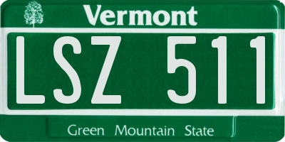 VT license plate LSZ511