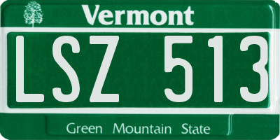 VT license plate LSZ513