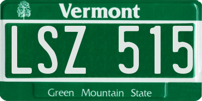 VT license plate LSZ515