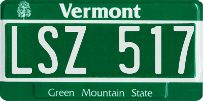 VT license plate LSZ517
