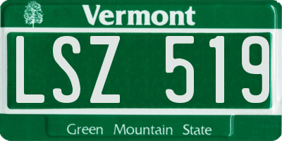 VT license plate LSZ519